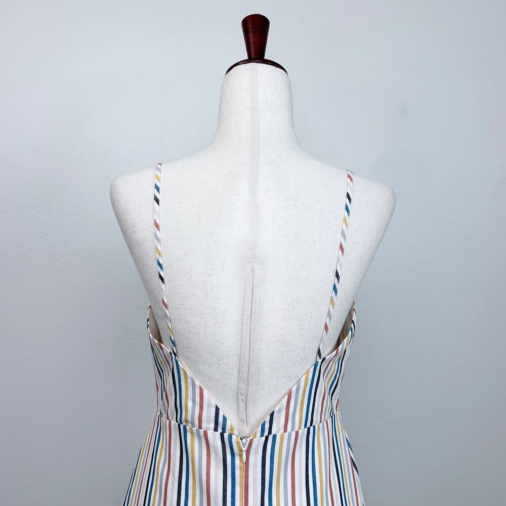 Altar'd State Beachy Coastal Striped Bowtie Front Strappy Mini Dress MEDIUM - Picture 4 of 8